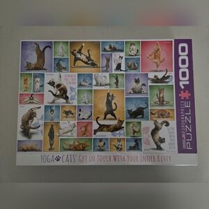 Yoga Cats 1000-Piece Puzzle by Eurographics - Multicolor